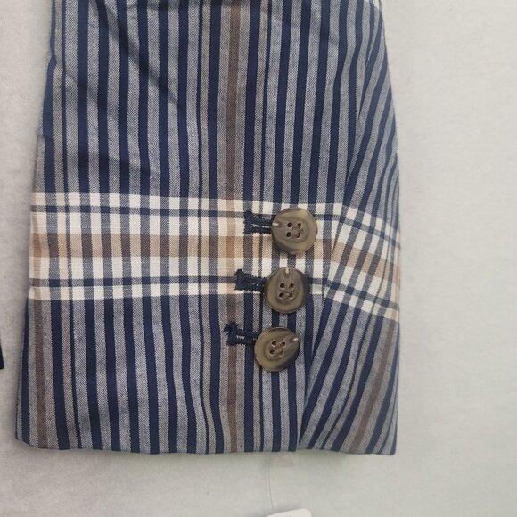 Pendleton Womens Lined Plaid Blazer Jacket Size 12 Beige Navy New with Tags - Picture 4 of 12